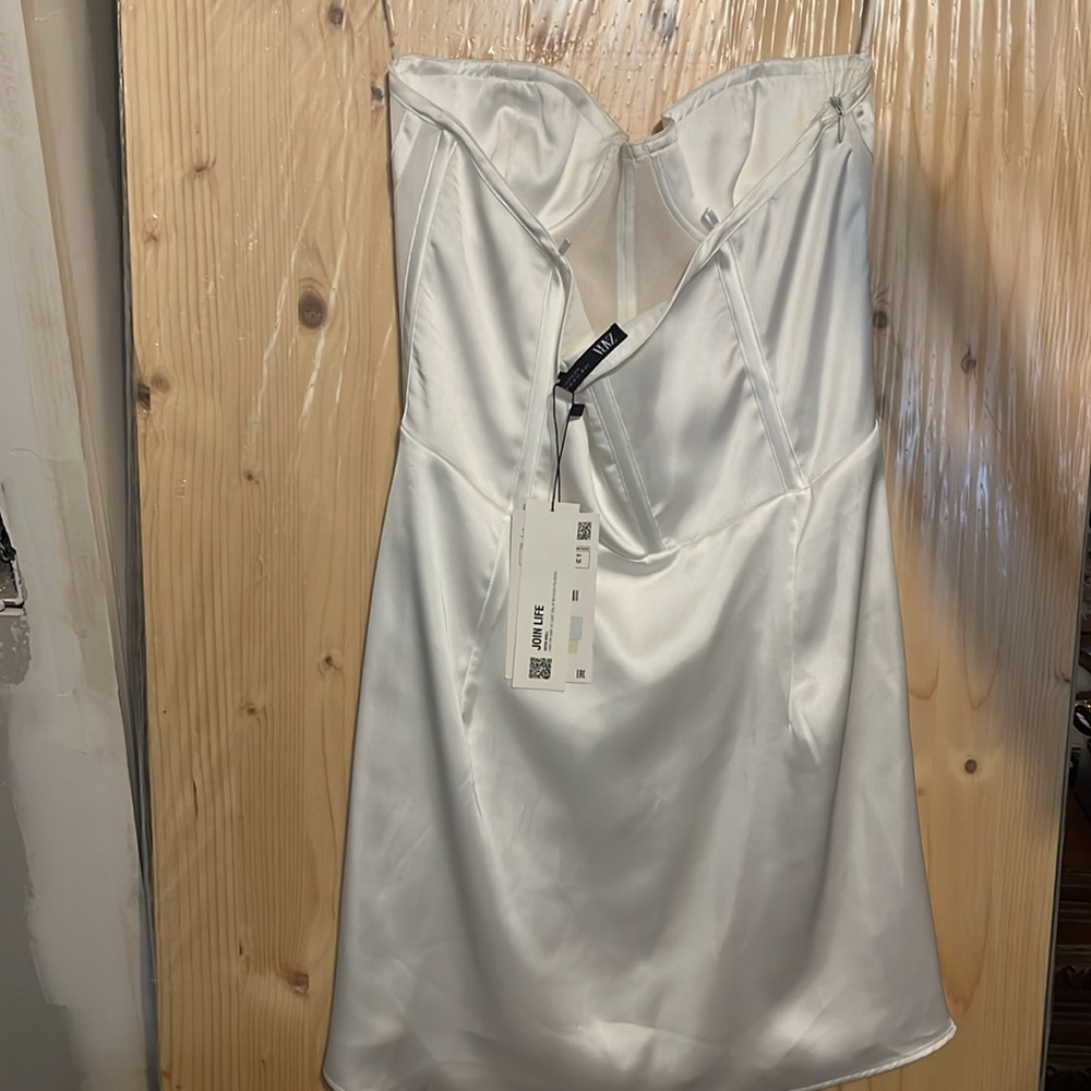 NWT Zara strapless satin sheer corset with boning - Picture 9 of 12